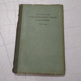 Proceedings of the fourth international congress of biochemistry vienna1958