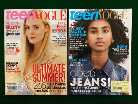 Teen Vogue 2014年6月/7月合刊 2015年8月 两本合售
Elle Fanning Imaan Hammam