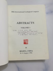 30th INTERNATIONAL GEOLOGICAL CONGRESS · Abstracts 第1卷~3