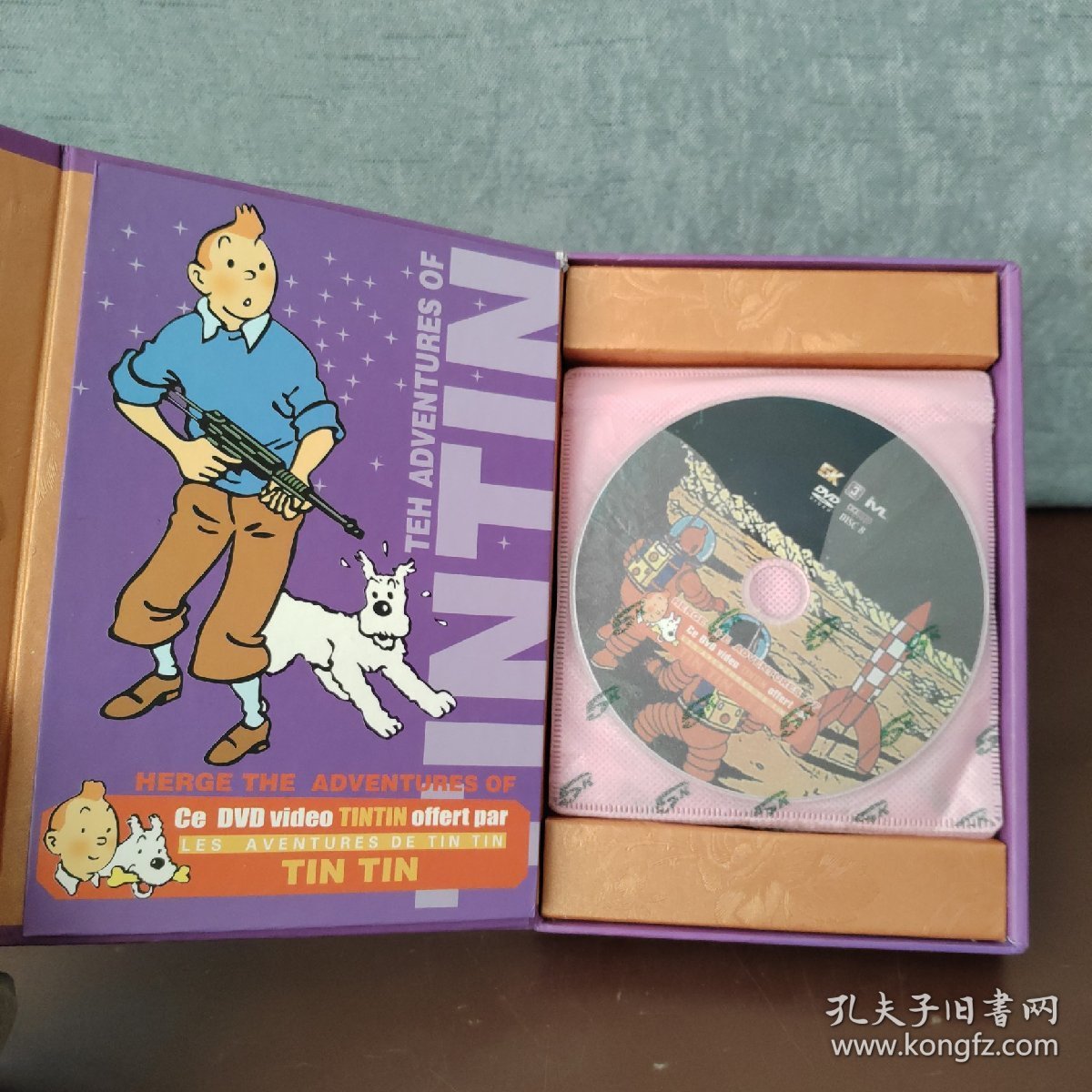 HERGE THE ADVENTURES OF CE DVD VIDEO TINTIN OFFERT PAR【11碟DVD，英文原版，包邮，光盘好品，有问题我们负责】