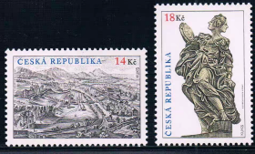 CZECH44捷克共和国2012年海布城风光 风景雕塑 新 2全 雕刻版外国邮票
