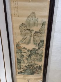 郭金标作山水年画条幅。120/38