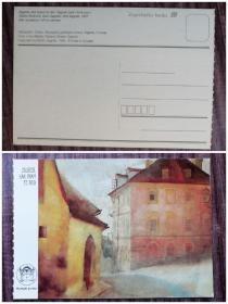外国明信片，克罗地亚原版，建筑美术绘画，品如图