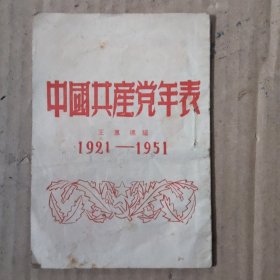 中国共产党年表1921-1951(红色字体)