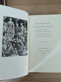 The Decameron  《十日谈》卜迦丘文学经典 folio society 1969 年出版 的老版本 布面精装 带书匣 全两卷