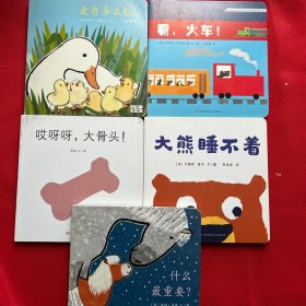 东方娃娃世界精选绘本 哎呀呀 大骨头，看 火车，大熊睡不着.爱有多么大 .什么最重要 5册合售