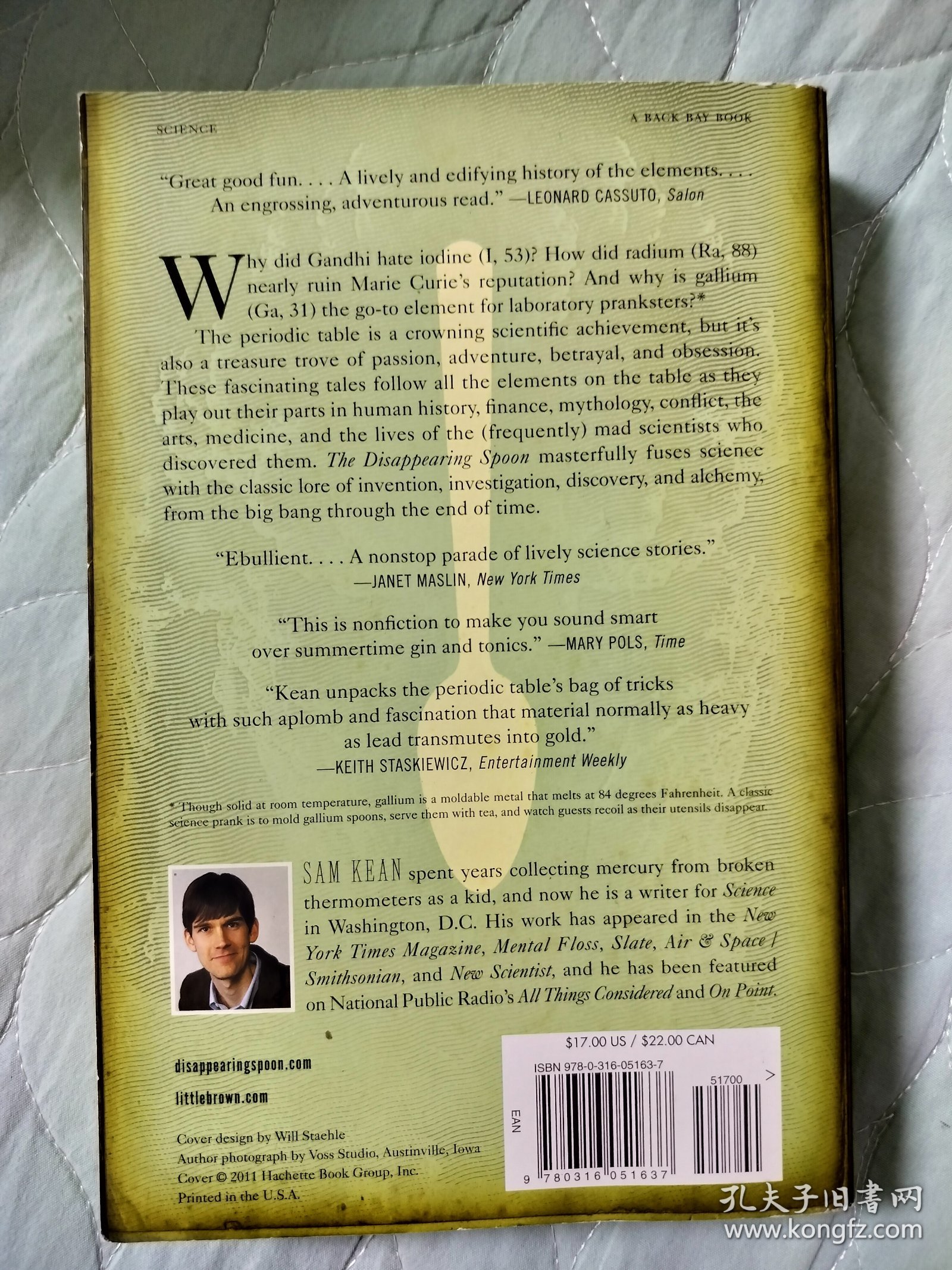 The Disappearing Spoon元素的盛宴：化学奇谈与日常生活，山姆·基恩作品，英文原版
