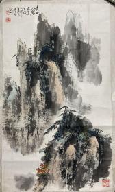 王春生 国画之三 山水 托片 79×46厘米