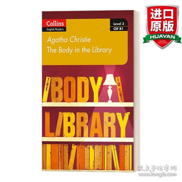 英文原版 Collins Agatha Christie ELT Readers B1：The Body in the Library 柯林斯阿加莎英语学习小说系列：藏书室女尸之谜 英文版 进口英语原版书籍