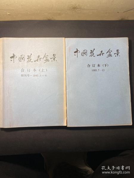 中国花卉盆景合订本（上下）（1985年全年1-12期）含创刊号！