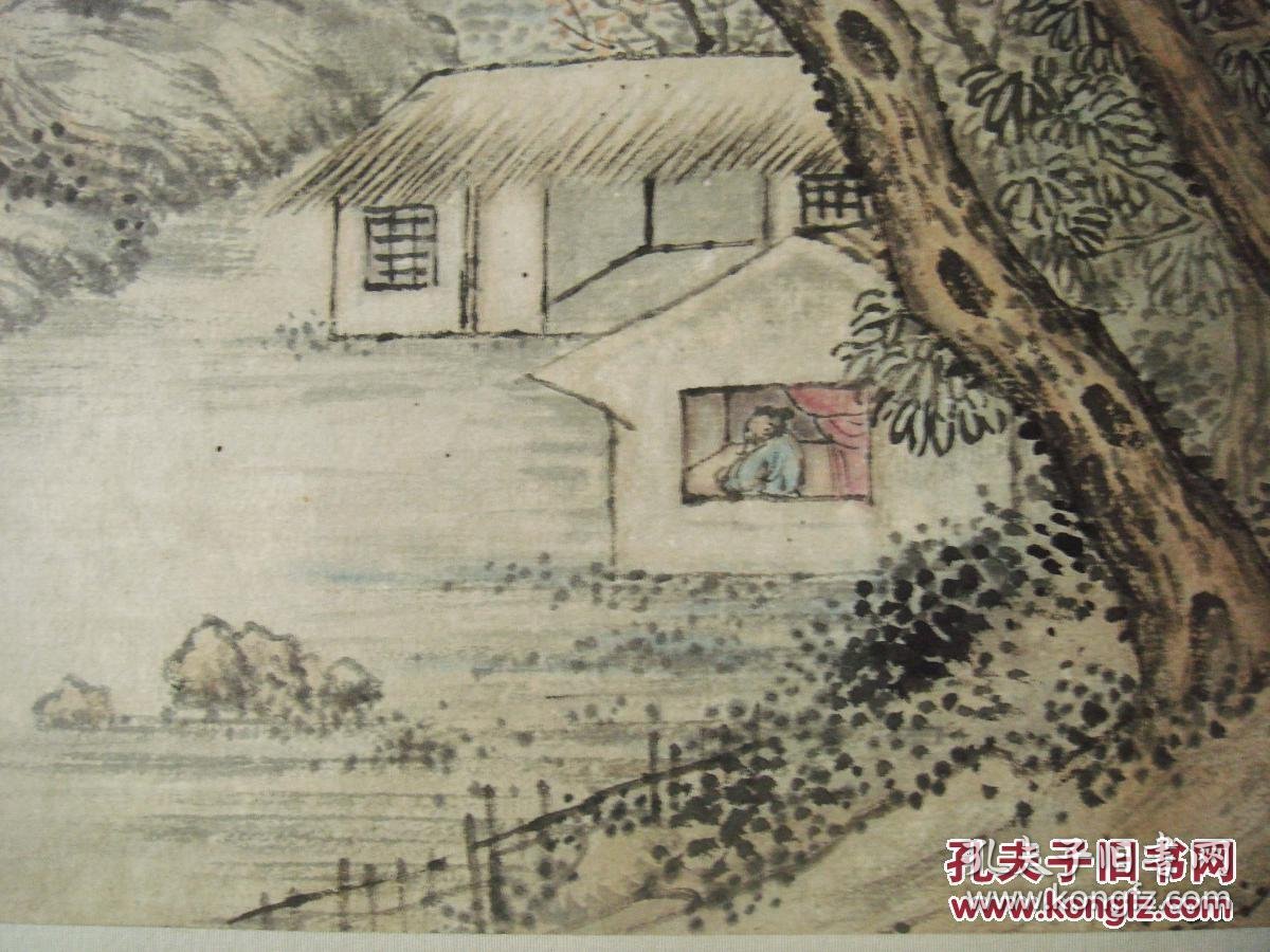 近现代著名满族画家叶昀1945年画作：《静居江畔图》. 本图曾为我国著名鉴藏大家王世襄的藏品。另，启功 叶昀合作的《前后赤壁赋图》，在瀚琮国际拍卖（天津）有限公司2014秋首届艺术品拍卖会上，估价58万,成交价为274万元本。本图附2015年北京拍卖机构证书。