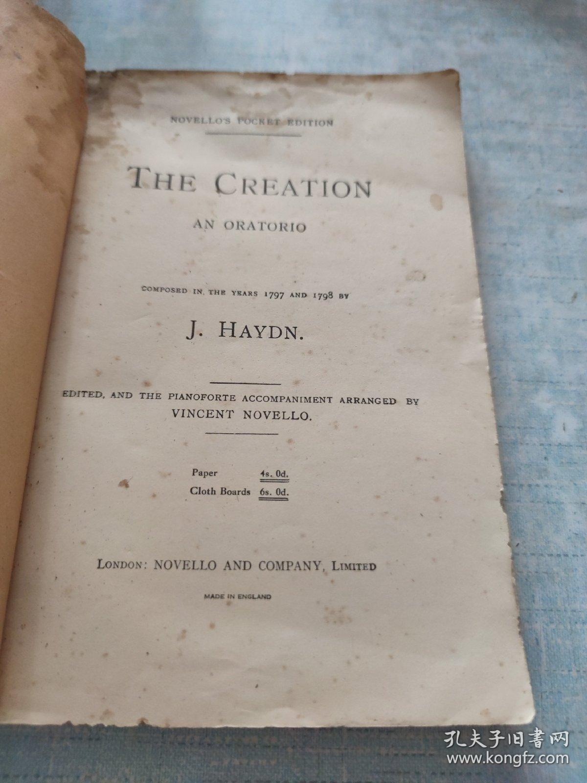 novellis pocket edition of  haydns oratorio [C16k----106]