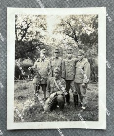 1943年左右 浙江富阳、金华一带日军若松联队久藤曹长等士兵合影照一枚
