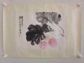 665h康师尧，别名康巽，陕西省著名画家，河南博爱人，该作品八十年代保真，品相如图自然旧，画芯尺寸45x33