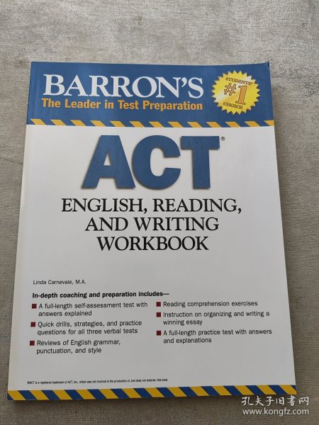 Act English, Reading and Writing Workbook (Barron's ACT) (Barron's Act English, Reading and Writing)