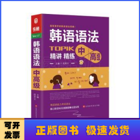 韩语语法书中高级韩国语实用语法教程TOPIK中高级韩语语法词典韩语入门自学教材