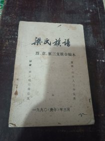 梁氏族谱 烈 意 累 三支族合编本