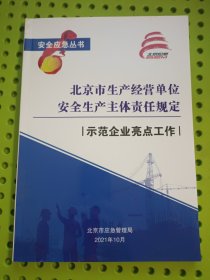 北京市生产经营单位安全生产主体责任规定 示范企业亮点工作（2021）