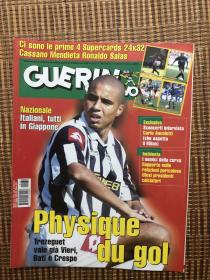 原版足球杂志 意大利体育战报2001 36期 附四大球星大幅海报
