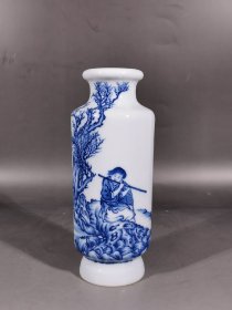 愿闻吾过之斋青花牧童棒追瓶
