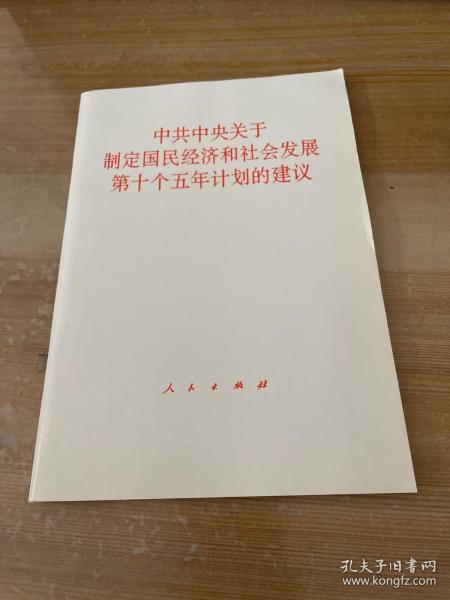 中共中央关于制定国民经济和社会发展第十个五年计划的建议