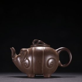 时大彬款 紫砂“太平有象”茶壶