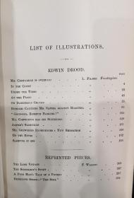 1891年CHARLES DICKENS :Edwin Drood / Reprinted Pieces 狄更斯《艾德温•德鲁德之谜》《重印故事集》两卷合一册, 精美版画插图古董书,英文原版