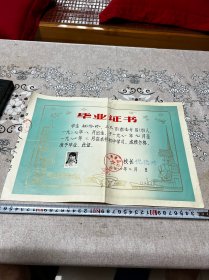 1984年，上海市嵩山中学毕业证一张，折叠发货