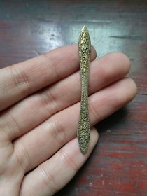 清代，铜发簪