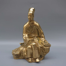 李时珍人物铜像