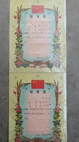 1967年旅大市结婚证一对