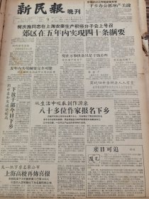 《新民报·晚刊》【第一座儿童剧场元旦开幕；开放夜间门诊的医院里，有第一人民医院夜门诊挂号照片；汤显祖轶事（下）；趵突泉的新貌】