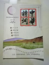 中华诗词 2007年 第1-12期 共12期 合售