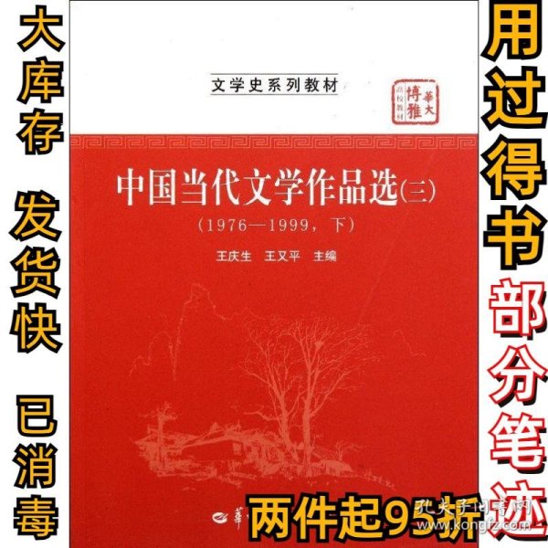 中国当代文学作品选（三）（1976-1999下）