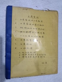 生产管理 1984年油印本(武汉大学)