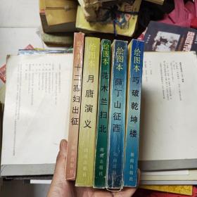 绘图本：花木兰扫北、月唐演义、薛丁山征西、十二寡妇出征、巧破乾坤楼 五册合售