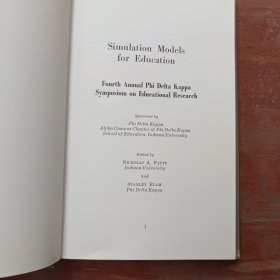 Simulation Models for Education