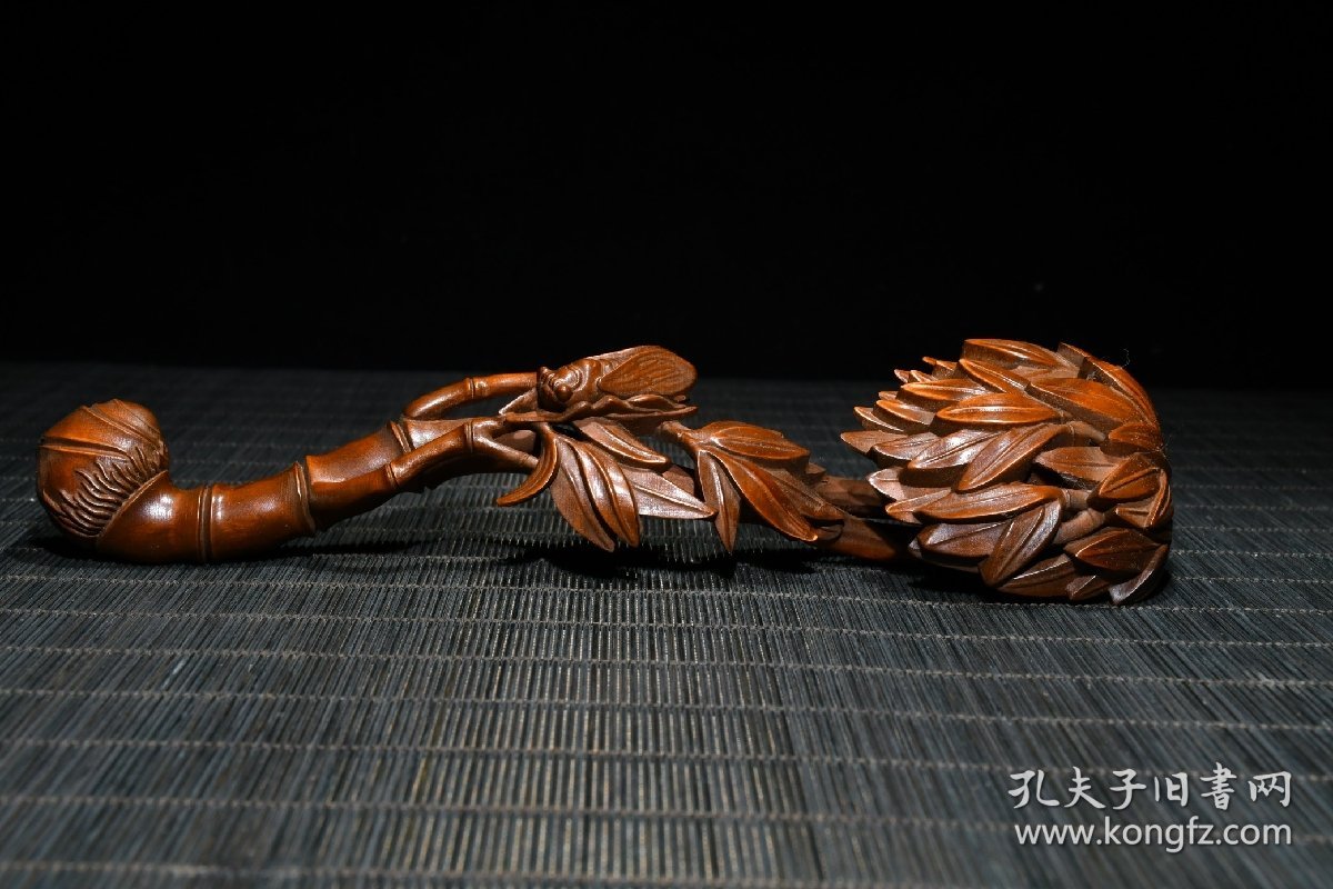 黄杨木精工雕刻节节高，一鸣惊人如意，长20cm宽6cm高4cm重43g