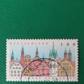 德国邮票 1997年施特劳宾市建筑 1全销