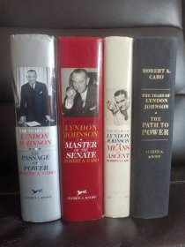 Years of Lyndon Johnson by Robert A. Caro -------- 罗伯特卡洛《林登约翰逊传》布面精装四卷本 卷一缺书衣