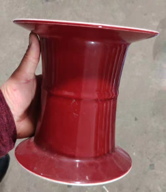 明霁红釉尊