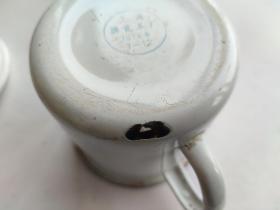 百天决战纪念(旅大水产公司,1975年)(老搪瓷茶缸)