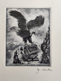 Martin Oliete版画藏书票原作1