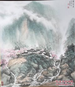 孙日晓山水卡纸－尺寸：53*45