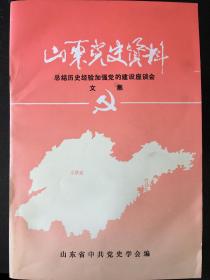 山东党史资料——总结历史经验加强党的建设座谈会文集