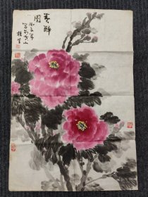 安徽画家张桂生 国画“花鸟”一幅