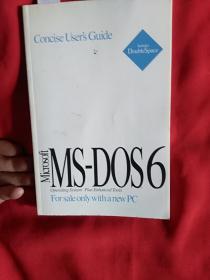 Microsoft MS-DOS 6 Concise Use's Guide