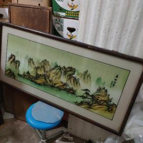 玻璃画 苍松青翠