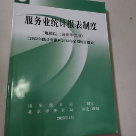 服务业统计报表制度 规模以上调查单位用