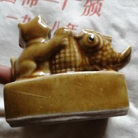 老瓷猫鱼烟灰缸（库存）